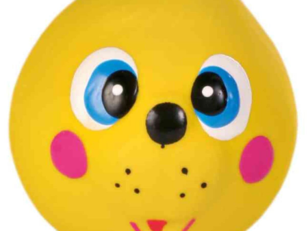 Trixie Animal Faces Latex Ball Toy for Dogs (Yellow) For Cheap