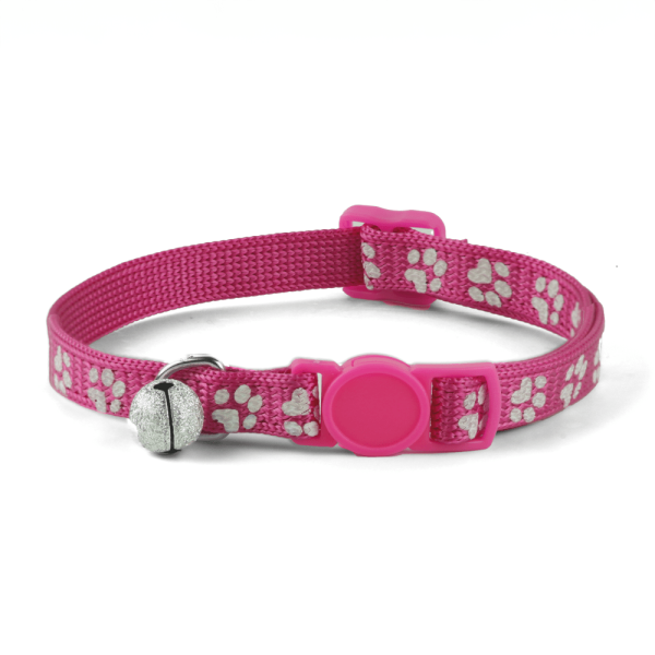 Basil Printed Collar for Cats & Puppies (Pink) Supply