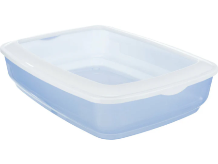 Trixie Brisko Litter Tray with Rim for Cats (Blue) Online now