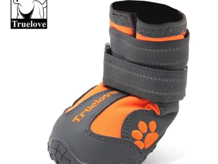 Truelove Waterproof Pet Boots for Dogs (Orange, Set of 4) Hot on Sale