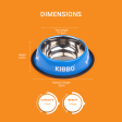 Kibbo Anti Skid Stainless Steel Printed Bowl for Dogs and Cats (Blue) Discount