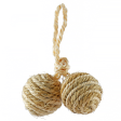 Trixie 2 Sisal Balls on a Rope with Bell Toy for Cats (Brown) Supply