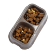 M Pets Plastic Double Bowl for Cats (Brown) Hot on Sale