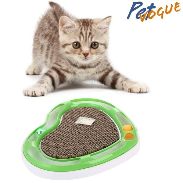 Pet Vogue Heart Shaped Scratcher Toy for Cats (White Green) Cheap