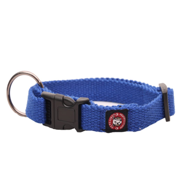 Pets Like Spun Polyester Clip Collar for Dogs (Blue) For Sale