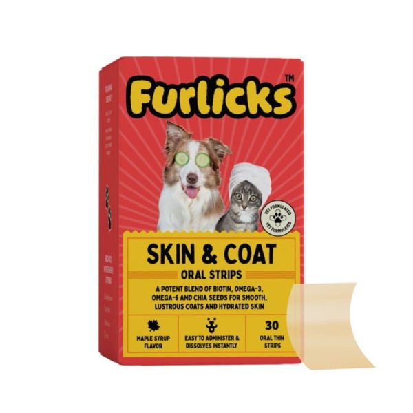 Furlicks Skin & Coat Supplement for Cats and Dogs (1 Strip) Cheap