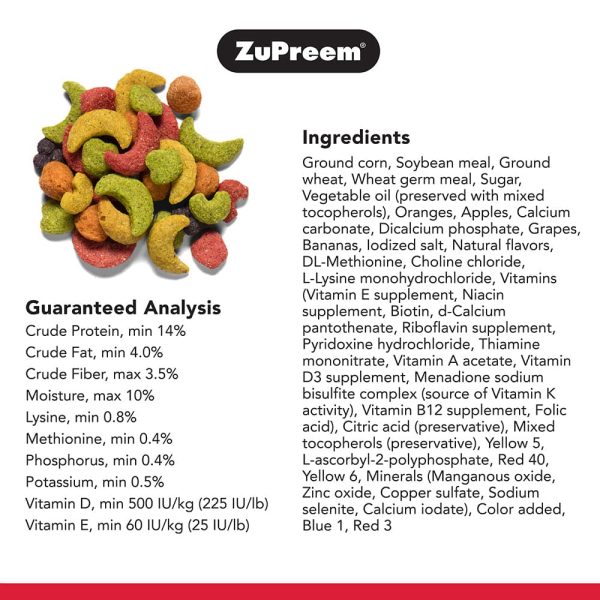 ZuPreem FruitBlend Flavor with Natural Flavors Avian Diets Large Bird Food Cheap