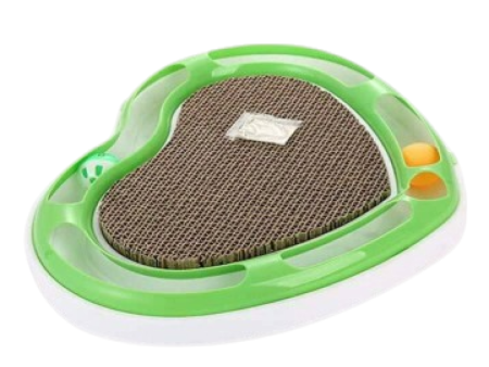 Pet Vogue Heart Shaped Scratcher Toy for Cats (White Green) Cheap