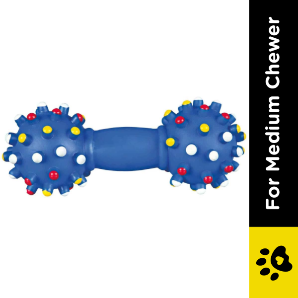 Trixie Vinyl Dumbbell Toy for Dogs (Blue) Fashion