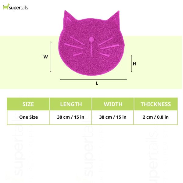 Emily Pets Litter Mat, Non Slip Litter Tracking Mat for Cats (Pink) Online