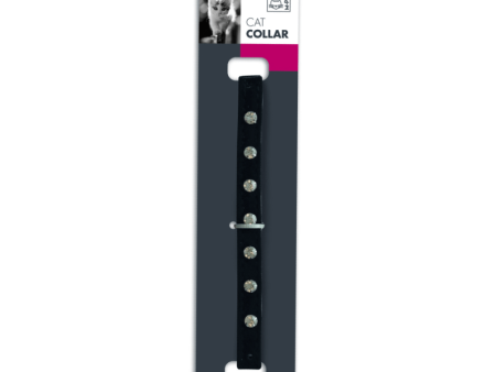 M Pets Diamond Collar for Cats (Black) on Sale