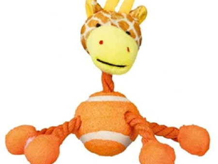 Trixie Animal Figures with Tennis Ball & Rope Toy for Dogs (Orange) Online Sale