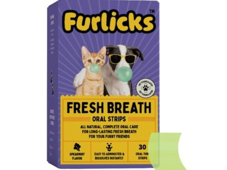 Furlicks Fresh Breath Oral Strips for Cats and  Dogs (1 Strip) Online Hot Sale