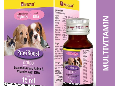 Petcare Proviboost drops Multi Vitamin Supplement for Puppies and Kitten (15ml) Cheap