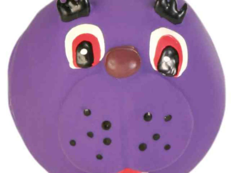 Trixie Animal Faces Latex Ball Toy for Dogs (Purple) Fashion