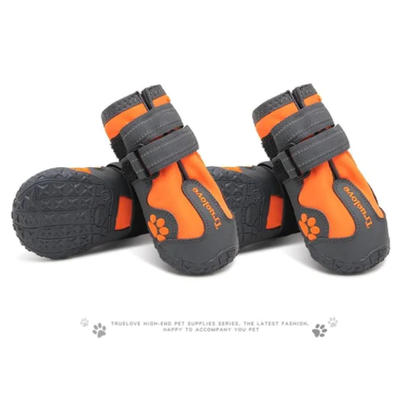 Truelove Waterproof Pet Boots for Dogs (Orange, Set of 4) Hot on Sale