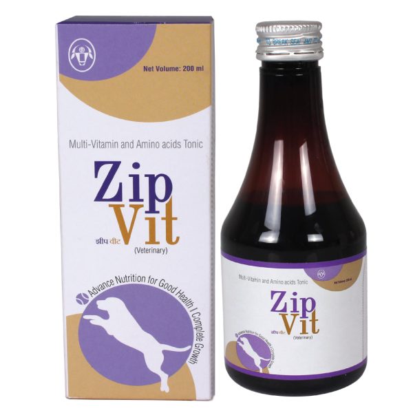 Intas Zipvit Multi Vitamin Supplement for Dogs and Cats  (200ml) Online Hot Sale