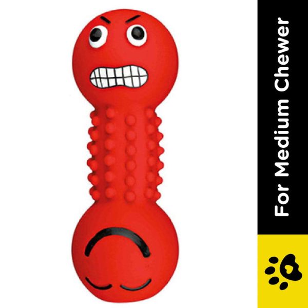 Trixie Smiley Dumbbell with Motifs Latex Toy for Dogs (Red) on Sale