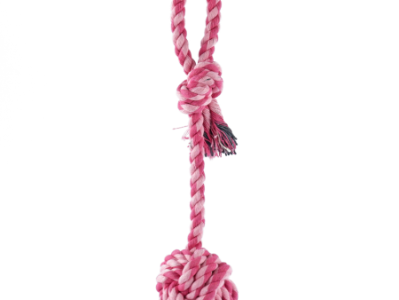 Trixie Playing Rope Loop with Woven in Ball Toy for Dogs (Pink) Supply