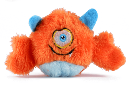 Basil Plush Monster Ball Toy with Squeaky Ball Inside for Dogs and Cats | For Medium Chewers (Orange) For Cheap