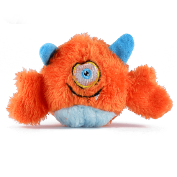 Basil Plush Monster Ball Toy with Squeaky Ball Inside for Dogs and Cats | For Medium Chewers (Orange) For Cheap