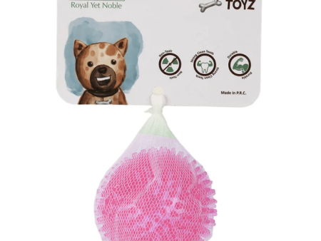 Basil Squeaky Rubber Ball Toy for Dogs (Pink) For Discount