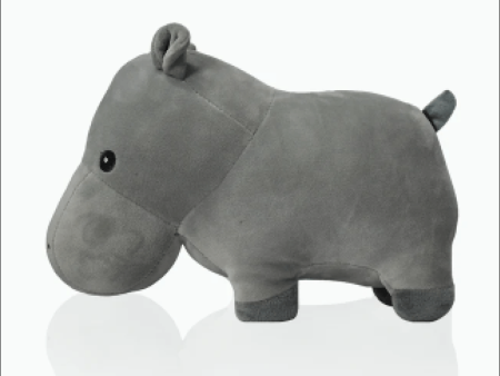 Basil Cuddly Soft Hippo Plush Toy for Dogs and Cats (Grey) Sale