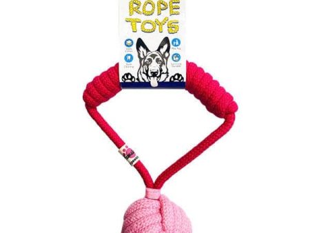 Pawsindia Tug of War Rope Toy for Dogs (Pink) on Sale