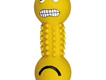 Trixie Smiley Dumbbell with Motifs Latex Toy for Dogs (Yellow) Cheap