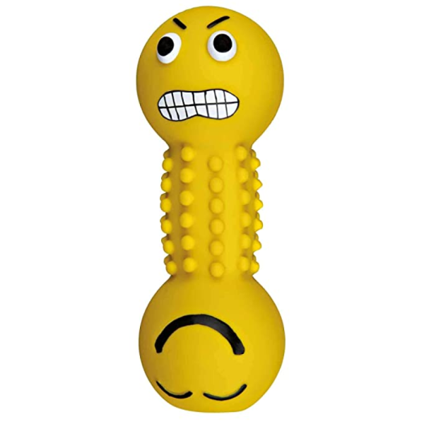 Trixie Smiley Dumbbell with Motifs Latex Toy for Dogs (Yellow) Cheap