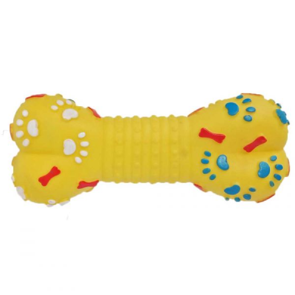 Trixie Bone Vinyl Toy for Dogs (Yellow) Online now