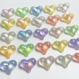 Wholesale 10pcs pack Acrylic Color Plated Mermaid Ji Fart Peach Heart Beads on Sale