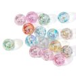 Wholesale 100pcs pack Acrylic Girly Clear Color Straight Hole Round Beads Supply