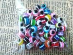 Wholesale 500pcs Resin Striped Fisheye Beads Hot on Sale