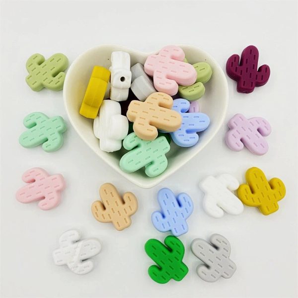 Wholesale 10pcs Cactus Silicone Beads For Discount