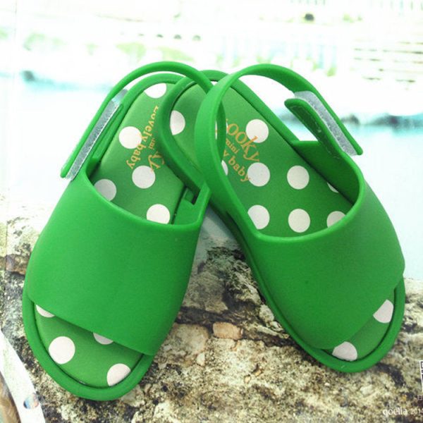 Wholesale PVC Polka Dot Kids Sandals Hot on Sale