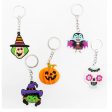 Wholesale 20pcs PVC Soft Rubber Halloween Cartoon Pumpkin Skull Ghost Witch Keychains Online Hot Sale