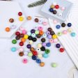 Wholesale 10PCS 16MM Colored Round Wood Scattered Beads Discount