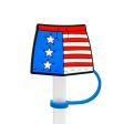 Wholesale 20pcs PVC Rainbow American Straw Tube Cap Hot on Sale