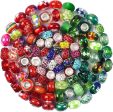 Wholesale 200pcs Resin Color Beads Big Hole Mixed Color Beads Online now