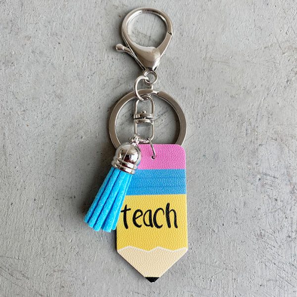 Wholesale 3PCS PACK Leather Pencil Tassels Keychains For Cheap