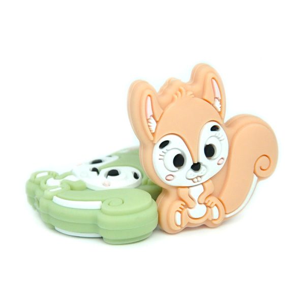 Wholesale 100pcs Squirrel Silicone Beads For Sale