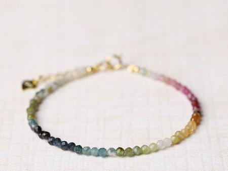 Wholesale 2mm Agate Rainbow Small Tourmaline Bracelet Online now