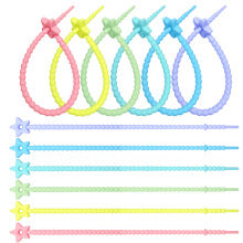 Wholesale 20pcs DIY Macaron Color Hang Tag Cable Ties Key Chain Fashion