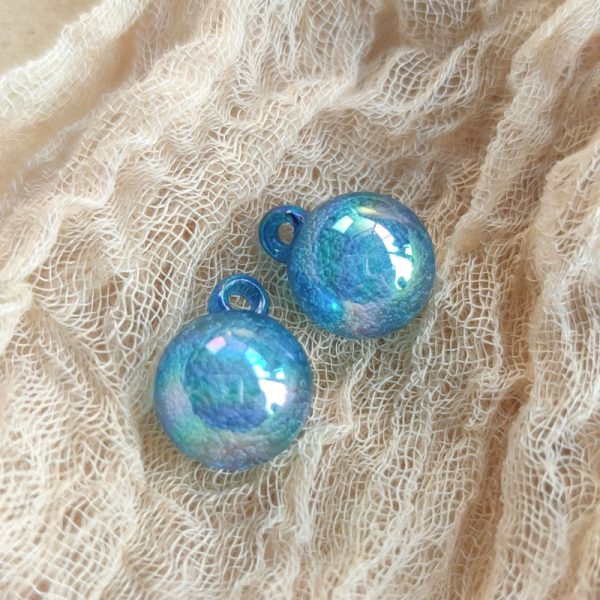 Wholesale 100PCS PACK Transparent Bubble ab Color Hanging Hole Acrylic Round Beads Sale