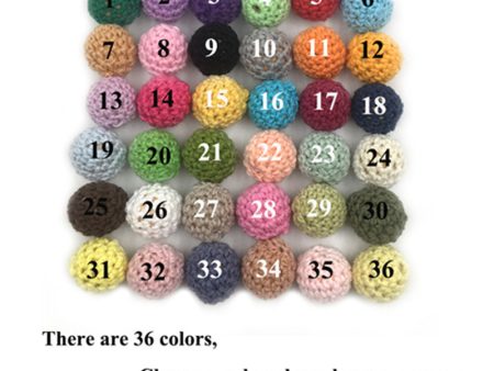 Wholesale 5pcs 20mm Hand Hook Wool Thread Ball Hemu Beads Fashion