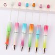 Wholesale 10pcs Plastic Rainbow Tricolor Gradient Beaded Ballpoint Pen For Cheap