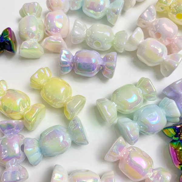 Wholesale 10pcs pack star sky night light two-color uv plating candy beads Beads Online now