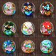 Wholesale 10pcs 24mm Petal Glass Round Beads Supply