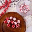 Wholesale 2pcs Handmade Glass Polka Dot Ball Red White Colorful Beads For Sale